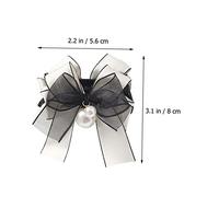 SKISUNO Elegant Pearl Bow Hair Claw Clip for Women Durable Hair Accessory Classic Styling Tool for Any Occasion for Adding Graceful Touch to Your Look