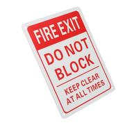 SKISUNO Emergency Fire Exit Sign Do Not Block Door Safety Sign Caution Warning Sign for Public Areas Keep Emergency Exit Label