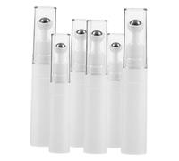 SKISUNO Essential Oil Roller Bottles 6pcs Small Travel Empty Cream Bottles 5ml 10ml 15ml White Vacuum Eye Serum Applicator for Skincare and Massage