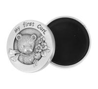 SKISUNO Fetal Hair Keepsake Box Portable Round Cartoon Design Lightweight Memorial Gift for Newborns and S Childhood Souvenir Storage