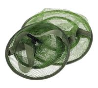 SKISUNO Floating Fishing Basket Collapsible Fish Trap Nylon Green Small Mesh Three-layer Foldable Design Portable Easy to Operate Prevents Fish from Escaping Experienced Anglers Beginners