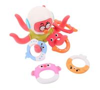 SKISUNO Floating Octopus Water Ring Toss Game for Boy Girl and Gentle Skin Bath and Pool Interactive Motor Skill Development Versatile Water and Land Play for Indoor and Outdoor Fun