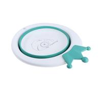 SKISUNO Foldable Washbasin Cartoon Design TPE Material Small Green Basin for Face and Diaper Cleaning Home Wash Basin