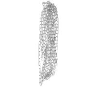 SKISUNO Galvanized Iron Chain Safety Barrier 25ft Long 1 Inch Links, Portable Parking Barrier Chain for Area Isolation, for Malls and Supermarkets, Silver Colour