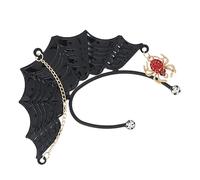 SKISUNO Gothic No Piercing Ear Cuff with Spider Pendant Fashionable Clip Earring Decor Ear Jewelry for Halloween Parties Festivals Unique Design Stylish