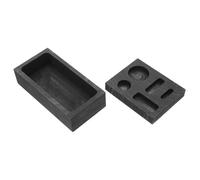 SKISUNO Graphite Mold for Casting and Refining Scrap 5-in-1 Ingot Mould Set 2pcs 1kg for Gold and Brass Jewelry Making