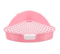 SKISUNO Guinea Pig Corner Toilet Triangle Litter Box with Detachable Tray for Rabbit and Hamster Cage Use