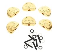 SKISUNO Guitar tuner handle 6pcs metal gold acoustic electric guitar tuning pegs with black screws suitable for daily practice string adjustment