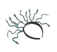 SKISUNO Halloween Snake Hair Band Deep Green Snake Headband Plastic Halloween Party Costume Accessory for Women Boys and Girls Medusa Cosplay Headwear