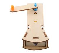 SKISUNO Hand-cranked Solar Powered LED Flashlight Torch DIY Emergency Light Model for Adults, Portable Bright Wooden Handheld Outdoor Camping Hiking Physics Experiment