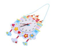 SKISUNO Handmade Non Woven Clock DIY Kit for Cartoon Craft Materials for Learning and Cognitive Skill Development Bright Colors Educational for Home and Classroom Activities