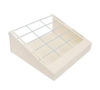SKISUNO Hay Holder for Rabbits Feeding Rack Made of Sturdy Plastic, Fixed Rack Design and Chinchillas, Beige Cage Hay Feeder Suitable for Small Animals, Preventing Waste and Keeping