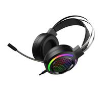 SKISUNO Headset Wired Over-ear for PC Gaming with Stylish Appearance, 7.1 USB Surround Sound, Memory Cotton Earmuffs, 2m Cable Length, Esports Microphone