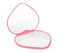 SKISUNO Heart-Shaped Hard Shell Travel Storage Bag for Women Medium Protective Zipper Toiletry Organizer for Cosmetics and Beauty Essentials Portable Multipurpose Pouch for Home and Travel