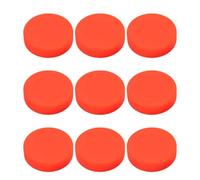 SKISUNO Ice Hockey Pucks and Smooth and Flat on Both Sides Matte Finish 12 Pcs Orange Rubber Adjustable Hardness Suitable for Roller Street Hockey and Training