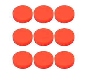 SKISUNO Ice Hockey Pucks and Smooth and Flat on Both Sides Matte Finish 12 Pcs Orange Rubber Adjustable Hardness Suitable for Roller Street Hockey and Training