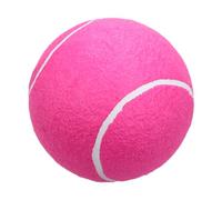 SKISUNO Inflatable Large Tennis Ball Soft Flannel Surface Rubber Exercise Ball for Outdoor Sports Pink
