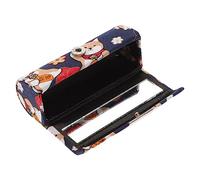 SKISUNO Japanese Style Mini Lipstick Organizer Traditional Makeup Box Mirror Dustproof Lipstick Holder for Women