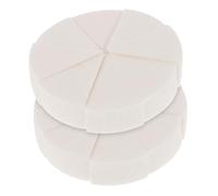 SKISUNO Latex Makeup Sponges Foundation Blender Wedge Sponges 2 Sets White Dry and Wet Use Facial Makeup Applicator Tools for Professional Beauty and Daily Use