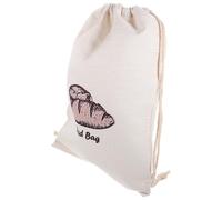 SKISUNO Linen Bread Drawstring Bag Reusable Food Pouch with Elegant Design, Suitable for Bakery and Party Favors, 30x40cm Bread Storage Bag for Home Bakers