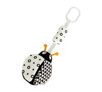 SKISUNO Lovely Black and White Animal Crib Pendant with Clip Ring Sensory Stroller Hanging for Newborns Enhances Grasping and Visual Development Early Education Gift