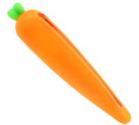 SKISUNO Magnetic Pencil Case Silicone Carrot Shape Pencil Bag for Students, Creative and Lightweight Student Stationery Bag for Organizing Study Supplies a Fun and Adorable Design