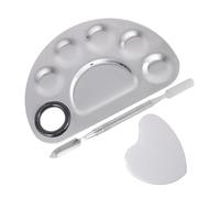 SKISUNO Makeup Mixing Palette Manicure Color Mixing Trays Stainless Steel with Compact Design and Fine Workmanship for Nail Art and Paint for Nail Art Works