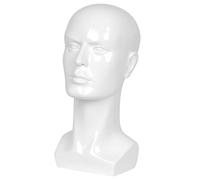 SKISUNO Male Model Display Stand Mannequin Head for Hats Glasses Scarves Wigs Headset Lifelike Adult Male Wig Stand for Salon and Home Use Vivid Human Shape Design for Display and Drying