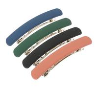 SKISUNO Matte Plastic French Hair Barrette Clips Simple and Delicate Spring Claws 4pcs Ponytail Accessory for Thick Hair for Everyday Wearing