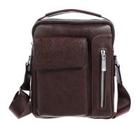 SKISUNO Men Pu Leather Messenger Shoulder Bag with Adjustable Strap and Sturdy Structure, Classic Style Crossbody Bag for Business and Casual Use
