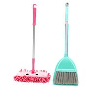 SKISUNO Mini Broom and Tiny Mop Set for Small Hand Broom and Dustpan Combination and Safe Cleaning for Creative Role Play Kit for Boys and Pretend Home Sweeping Tools
