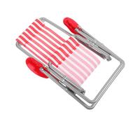 SKISUNO Miniature Beach Chair Model Folding Dollhouse Accessory Cloth for Micro Landscape Photography Decoration and Scene Models Stripe
