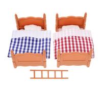 SKISUNO Miniature Dollhouse Bunk Bed Furniture Detailed Simulation Mini Bunk Bed for Bedroom Layout Decoration for Doll House Lightweight and Compact Design for Easy Storage