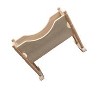 SKISUNO Miniature Wooden Cradle for Mini House Layout Small Doll Sleeping Crib Ornament Detailed Miniature Doll Bed for Bedroom Decoration