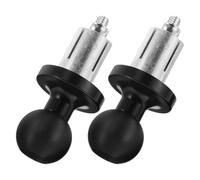 SKISUNO Motorbike Phone Holder Ball Mount Base Motorcycle Mount Kit 2pcs with 24mm Diameter, Plastic and Metal Handlebar Clamp Base for Secure Grip and Weather Resistant for Outdoor