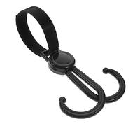 SKISUNO Multifunctional Double Hook Shopping Trolley Hanger for Stroller and Cart Wear Resistant Stroller Hooks for Hanging Bags Keys Wallets Easy Install Lightweight Black Organizer for