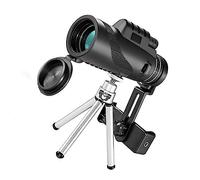 SKISUNO Night Vision Monocular for Hunting Bird Watching Sports Water-resistant Design with Phone Holder Tripod High Magnification Large Eyepiece for Imaging
