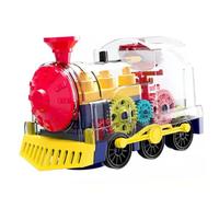 SKISUNO Omnidirectional Electric Train with Light and Sound for Wheels Cartoon Design Automatic Obstacle Avoidance Simulation Model for Early Childhood Education