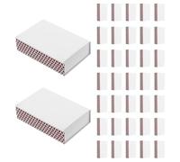 SKISUNO Paper Match Boxes with Double Sided Striker 50Pcs Blank White Pull-Out Holders for Home Camping Fireplace