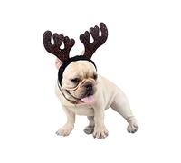 SKISUNO Pet Christmas Antlers Headband Reindeer Hair Hoop Dog Halloween Decor Fun Headdress for Pets