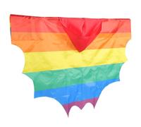 SKISUNO Polyester Rainbow Flag Cape for Gay Pride Party Accessories Wearable Decorative Cape with Bright Colors Lightweight and Lgbt Costume Prop for Adults