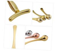 SKISUNO Portable Eye Massage Roller Double End Zinc Alloy Beauty Scoop Skin Care Tool for Women Smooth Surface for Eye Cream Essence Absorption and Reduces Dark Circles Compact and Easy to