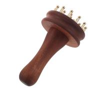 SKISUNO Portable Gua Sha Wooden Massage Brush for Belly and Scalp, Traditional Chinese Body Massage Comb with Brass and Wood Material, Improving Skin Texture, for Home and Travel Use