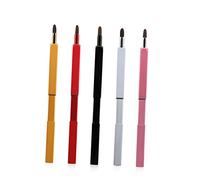 SKISUNO Portable Retractable Lip Brush Metal Tube Nylon Fiber Handy Lipstick Applicator for Precise Makeup Application for Daily Use and Travel