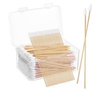 SKISUNO Precision Pointed Tip 500pcs Long Cleaning Swabs for Makeup Removal and Electronics Maintenance, Soft Cotton Sticks Suitable for Personal Care and Beauty Use