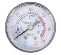 SKISUNO Pressure Gauge for Popcorn Machine Air Pump with 0-180 Psi Range, Metal Material and 1/4 Inch Connector, Accurate Pressure Measurement Tool for Easy Maintenance