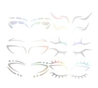 SKISUNO Rainbow Color Eye Makeup Stickers 6pcs Set Temporary Face Decals for Women Halloween Carnival Cosplay Face Decorations