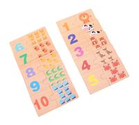 SKISUNO Recognition Puzzle Board Montessori Math Manipulatives Educational Early Learning Counting Game for Preschoolers Developing Number Sequencing and Fine Motor Skills