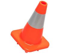 SKISUNO Red Reflective Plastic Traffic Cone 30cm High Construction Cone with Parking Barrier for Road Safety and Traffic Control