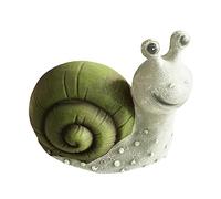 SKISUNO Resin Solar Snail Statue Outdoor Garden Ornament Luminous Weatherproof Decorative Sculpture for Patio Park Lighting